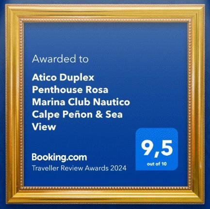 Atico Duplex Penthouse Rosa Marina Club Nautico Calpe Penon Sea View Apartamento Exterior foto